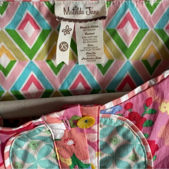 MATILDA JANE Floral Sleeveless Fit & Flare Dress Whimsical Boho Playful XS - Picture 8 of 13